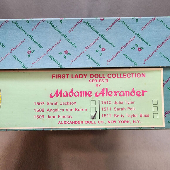 Madame Alexander First Lady Collection Doll Jane Findlay #1509 13” W/ Box - Picture 9 of 9